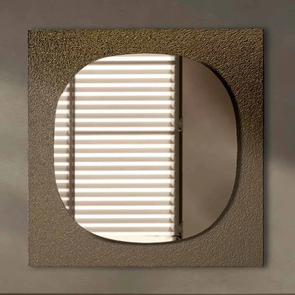 Wall Mirror with Forged Glass Frame Made in Italy - Maverick Viadurini