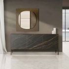 Wall Mirror with Forged Glass Frame Made in Italy - Maverick Viadurini