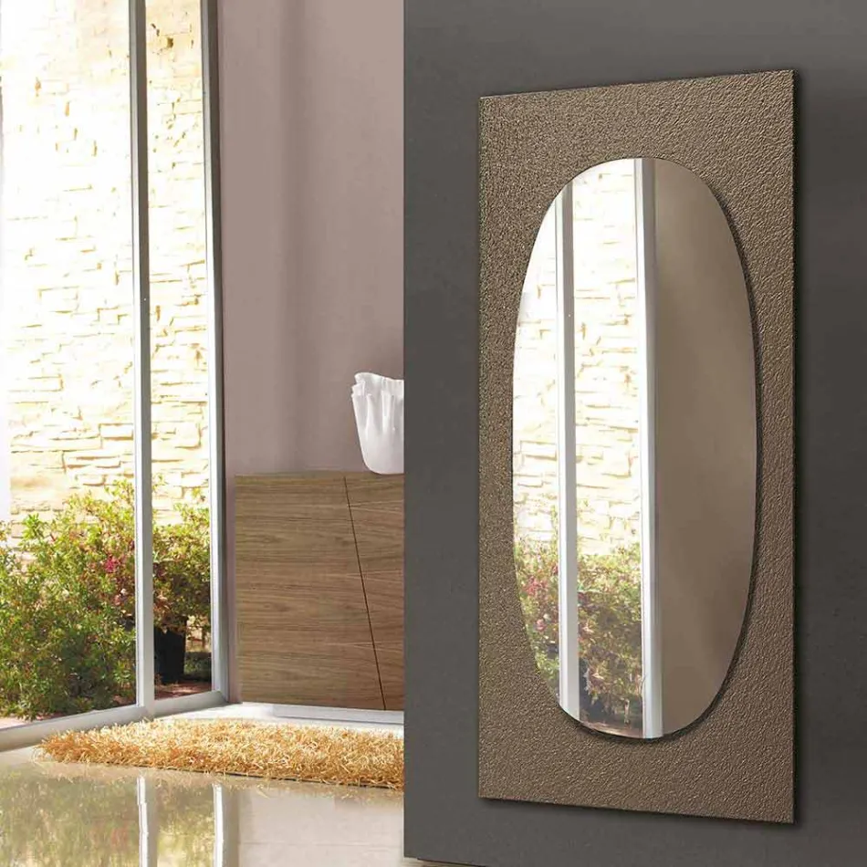 Wall Mirror with Forged Glass Frame Made in Italy - Maverick Viadurini