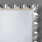Modern design wall mirror decorated with Lane pearls Viadurini