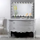 Modern design wall mirror decorated with Lane pearls Viadurini