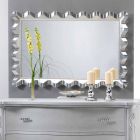 Modern design wall mirror decorated with Lane pearls Viadurini