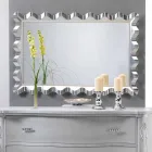 Modern design wall mirror decorated with Lane pearls Viadurini