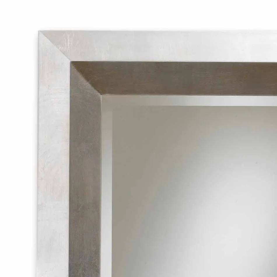 Lotto design wall mirror with wooden frame Viadurini