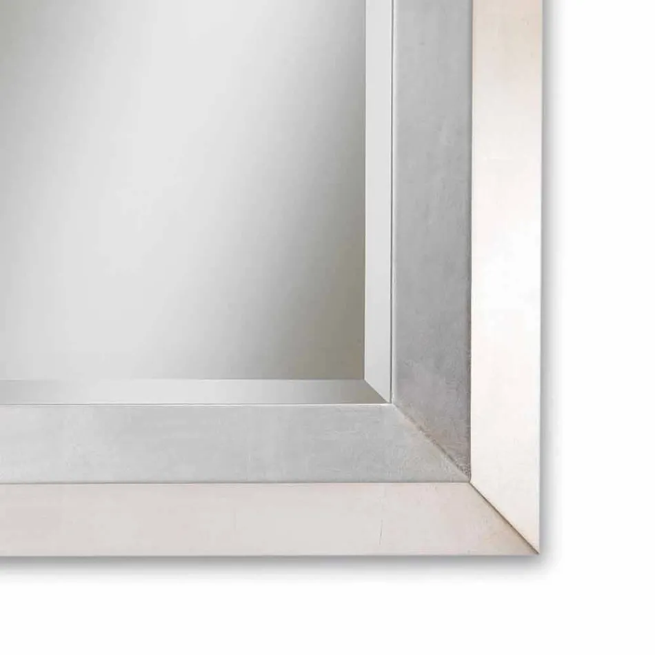 Lotto design wall mirror with wooden frame Viadurini