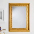 Design wall mirror with Viva wooden frame, 96x132 cm
