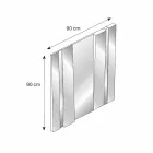 Modern Design Glass and Metal Wall Mirror Made in Italy - Pallino Viadurini