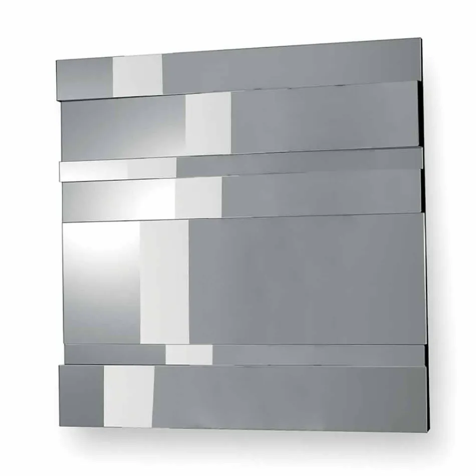 Modern Design Glass and Metal Wall Mirror Made in Italy - Pallino Viadurini