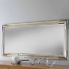 Modern wooden wall mirror made in Italy by Piera Viadurini