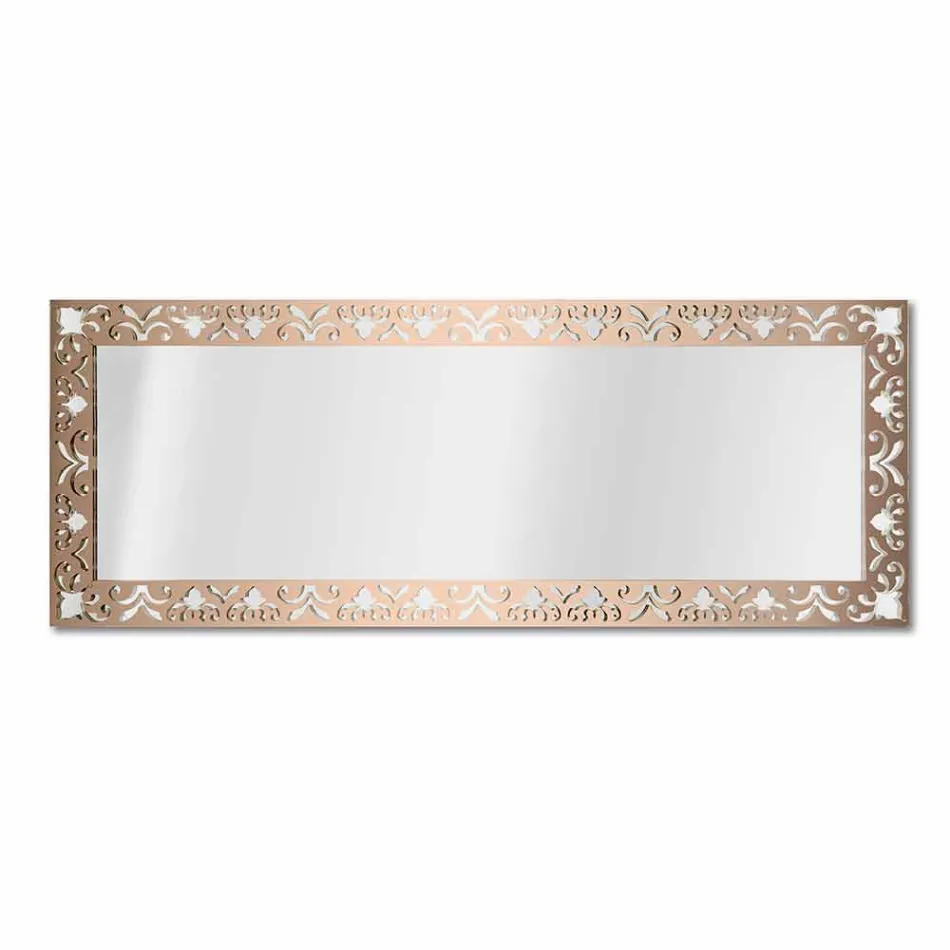 Wall Mirror in Plexiglass Gold Silver or Bronze with Frame - Nectar Viadurini