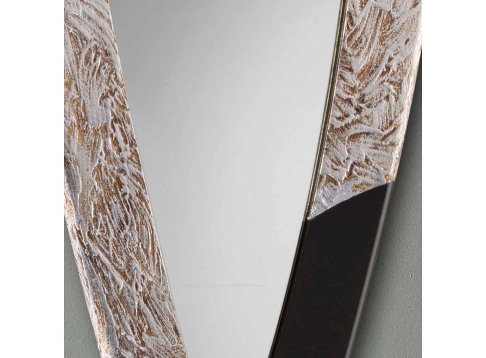 Modern wall mirror in silver leaf made in Italy Urbino Viadurini