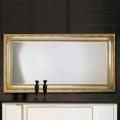 Modern wall mirror in ayous wood, produced in Italy, Armando 