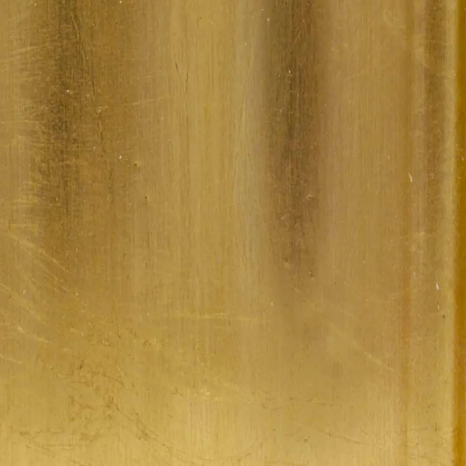 Gold, silver wall mirror made of fir wood Made Italy Silvio Viadurini