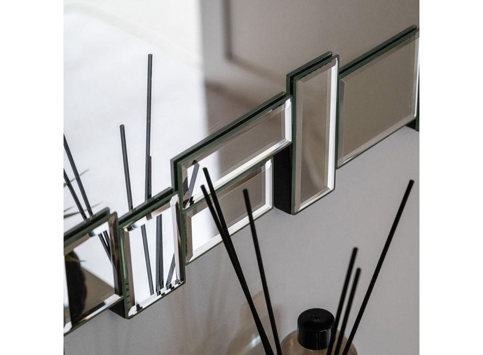 Rectangular Wall Mirror with Glass Frame