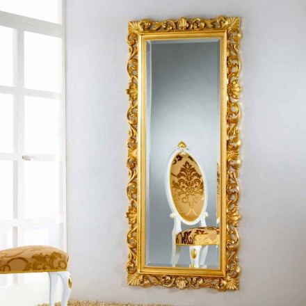 Design floor / wall mirror with Mata gold leaf finish Viadurini