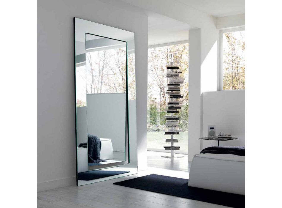 Rectangular Floor Mirror of Modern Design Made in Italy - Salamina Viadurini