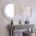 Decorative Wall Mirror in Glass with Circles Structure - Nembo Viadurini