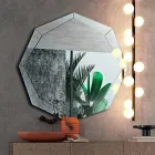 Design Mirror in Mirrored Crystal Finish Made in Italy - Bolina Viadurini