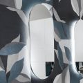 Polished Wire Mirror of Irregular Shape Backlit Made in Italy - Study