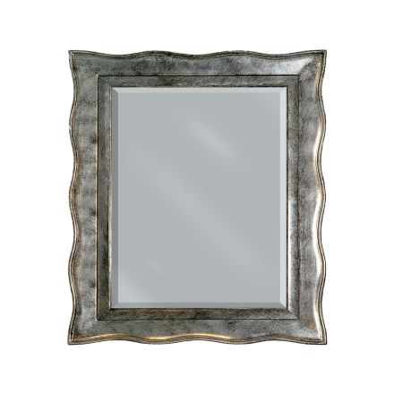 Mirror in Silver Leaf and Ground Mirror Made in Italy - Rongo Viadurini