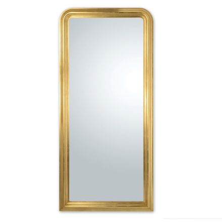 Hand Decorated Wooden Mirror in Gold Leaf Made in Italy - Navona Viadurini