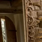 Carved Mirror Made of Solid Teak Wood - Auguste Viadurini