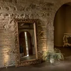Carved Mirror Made of Solid Teak Wood - Auguste Viadurini