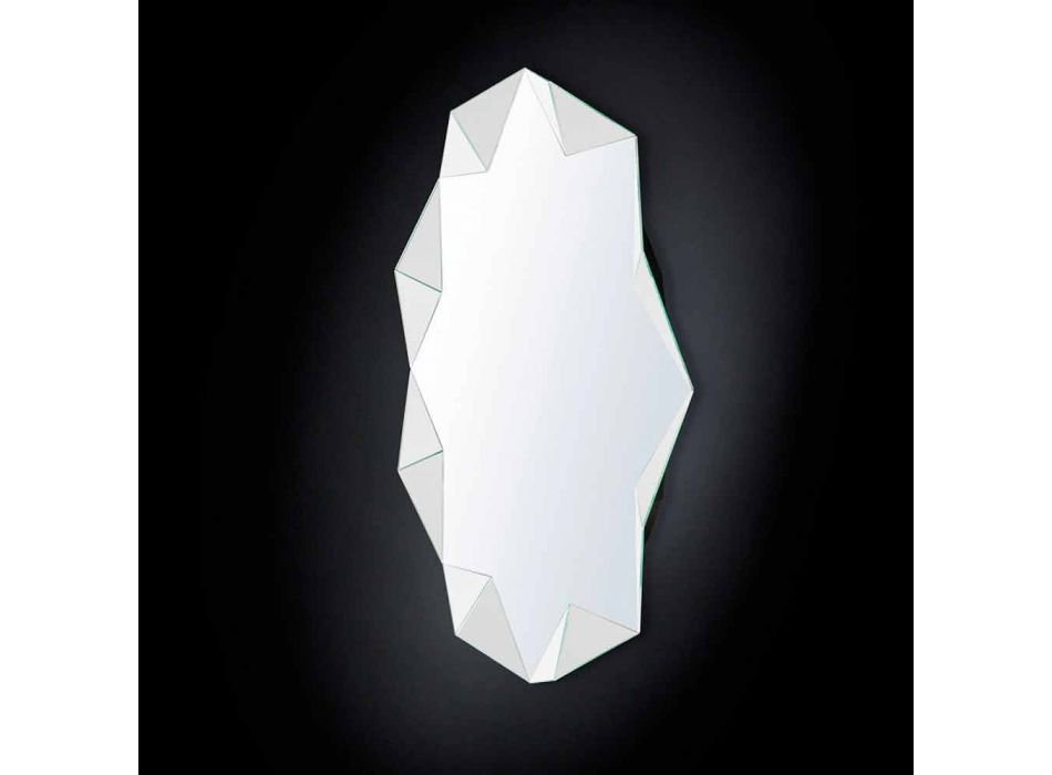Mirror modern wall by three-dimensional design Diamond Viadurini