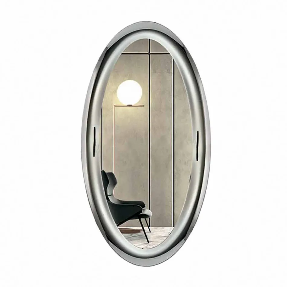 Modern Mirror in Mirrored Crystal Finish Made in Italy - Stilla Viadurini