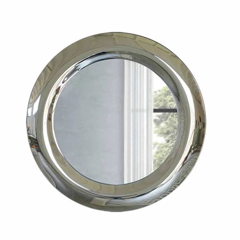 Modern Mirror in Mirrored Crystal Finish Made in Italy - Stilla Viadurini