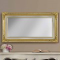 Modern hand-made ayous wood wall mirror, made in Italy, Carlo