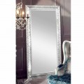 Rectangular wall mirror made of fir wood, produced in Italy, Achille