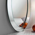 Modern Oval Floor Mirror with Inclined Frame Made in Italy - Salamina Viadurini