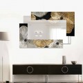 Designer Small Wall Mirror Petunia Oro Scomposta 