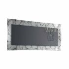 Rectangular Design Mirror with Glass Frame Made in Italy - Eclisse Viadurini