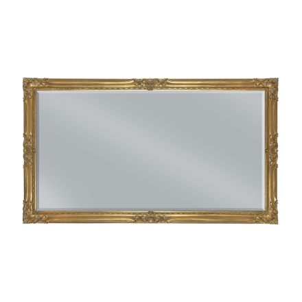 Rectangular Mirror in Gold Leaf with Ground Mirror Made in Italy - Pele Viadurini