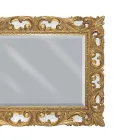 Rectangular Mirror in Gold Leaf and Ground Mirror Made in Italy - Rangi Viadurini