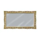 Rectangular Mirror in Gold Leaf and Ground Mirror Made in Italy - Rangi Viadurini