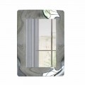 Rectangular Mirror with Corrugated Glass Frame Made in Italy - Vira