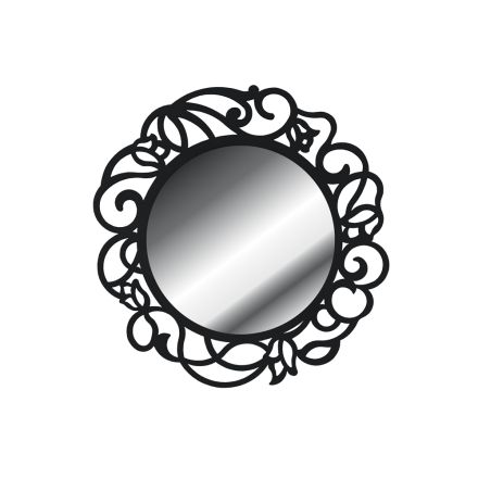 Round Mirror with Openwork Pattern Made in Italy - Ferona Viadurini