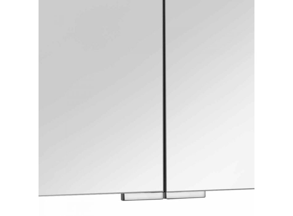 2-Door Mirror with Silver Aluminum Container and Chrome Details - Maxi