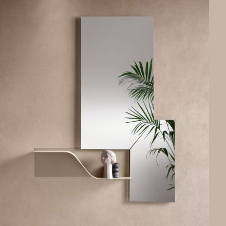 Polished Edge Wall Mirror with ABS Frame Made in Italy - Evora Viadurini