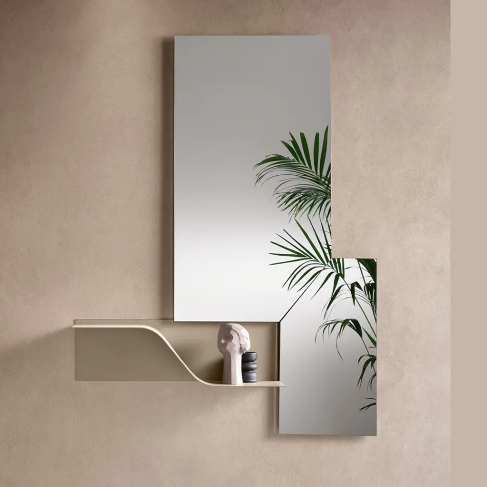 Polished Edge Wall Mirror with ABS Frame Made in Italy - Evora Viadurini