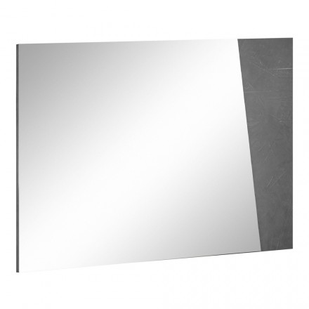 Wall Mirror with Glossy White Slate Wood Italian Design - Joris Viadurini