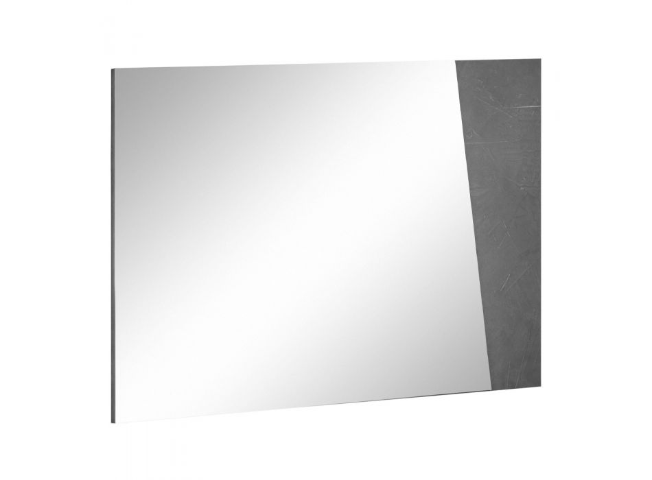 Wall Mirror with Glossy White Slate Wood Italian Design - Joris Viadurini