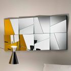 Modular Wall Mirror with Concave and Convex Mirrors Made in Italy - Allergy Viadurini