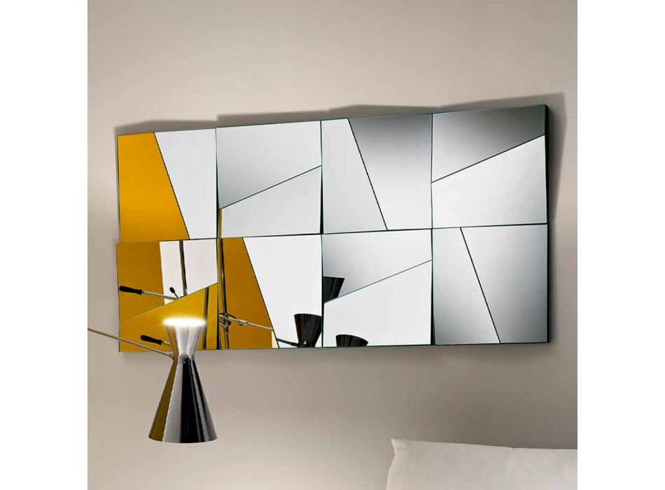 Modular Wall Mirror with Concave and Convex Mirrors Made in Italy - Allergy Viadurini
