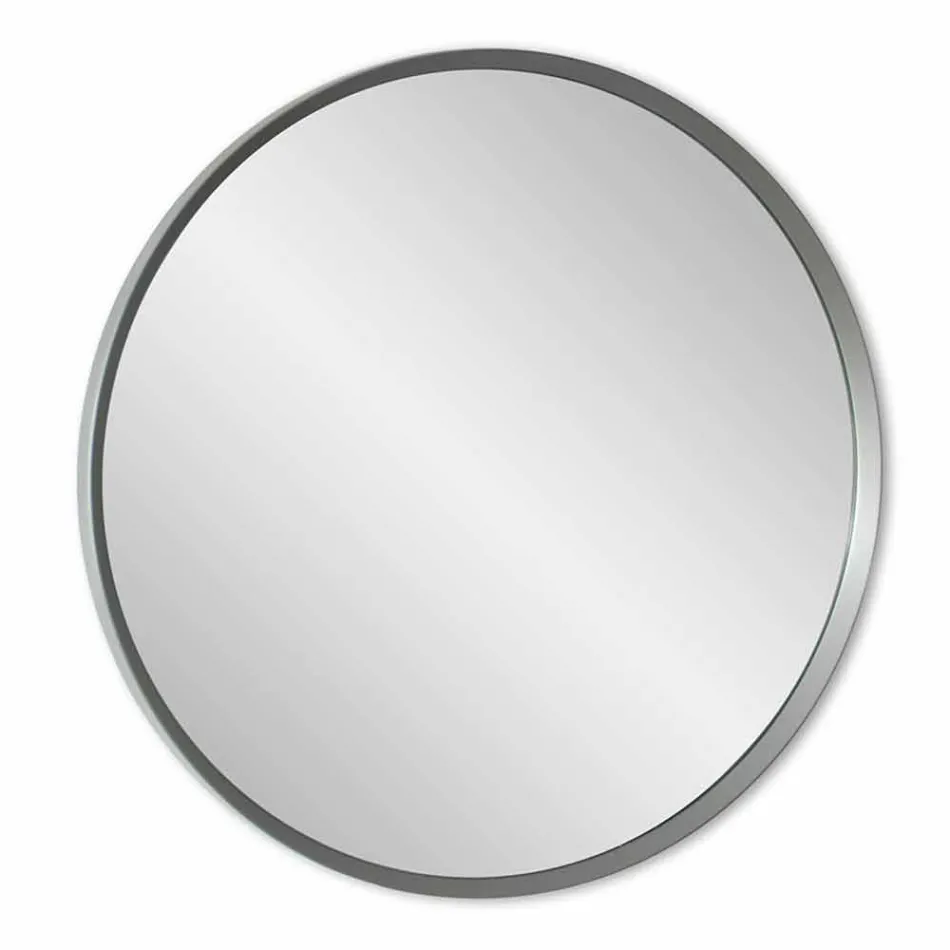 Round Wall Mirror with Lacquered Frame of Elegant Modern Design - Odosso Viadurini