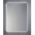 Tessa LED bathroom mirror with frosted edges, modern design