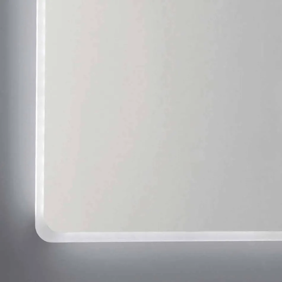 Wall mirror with satin edges, LED illumination, Tessa Viadurini